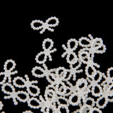 Maxbell 100 Bowknot Shaped Faux Pearls Cabochon Embellishments Wedding Card Making - Aladdin Shoppers