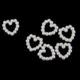 Maxbell 100 Heart Shaped Faux Pearls Cabochon Embellishments Wedding Card Making - Aladdin Shoppers