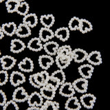 Maxbell 100 Heart Shaped Faux Pearls Cabochon Embellishments Wedding Card Making - Aladdin Shoppers