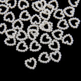 Maxbell 100 Heart Shaped Faux Pearls Cabochon Embellishments Wedding Card Making - Aladdin Shoppers