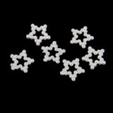 Maxbell 100Pcs Star Shaped Faux Pearls Cabochon Embellishments Wedding Card Making - Aladdin Shoppers