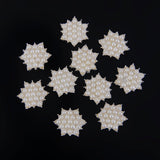 Maxbell 10pcs Crystal Pearl Flower Embellishments Buttons Flatback 17mm - Aladdin Shoppers