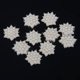 Maxbell 10pcs Crystal Pearl Flower Embellishments Buttons Flatback 17mm - Aladdin Shoppers