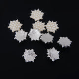 Maxbell 10pcs Crystal Pearl Flower Embellishments Buttons Flatback 17mm - Aladdin Shoppers