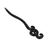 Maxbell Women Handmade Carved Hair Pin Stick Vintage Ebony Wood Hair Clips Black 2# - Aladdin Shoppers