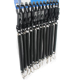 Maxbell 24 pcs Retractable Spiral Stretch String Keychain Key Ring Chain Keyring