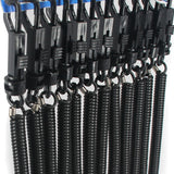 Maxbell 24 pcs Retractable Spiral Stretch String Keychain Key Ring Chain Keyring