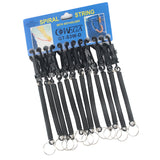 Maxbell 24 pcs Retractable Spiral Stretch String Keychain Key Ring Chain Keyring