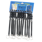 Maxbell 24 pcs Retractable Spiral Stretch String Keychain Key Ring Chain Keyring