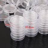 Maxbell 100pcs Clear Coin Capsules Containers Boxes Holders 40.6mm - Aladdin Shoppers