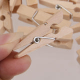 Maxbell 100pcs Natural Wooden Pegs Clothes Pins Clips 35*5mm - Aladdin Shoppers