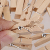 Maxbell 100pcs Natural Wooden Pegs Clothes Pins Clips 35*5mm - Aladdin Shoppers