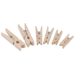 Maxbell 100pcs Natural Wooden Pegs Clothes Pins Clips 35*5mm - Aladdin Shoppers