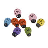 Maxbell 100x Colorful Wooden Ladybug Ladybird Flatback Embellishments Crafts DIY - Aladdin Shoppers