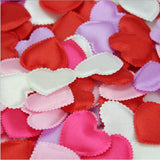 Maxbell 100Pcs Heart Shape Fabric Flower Petals Wedding Decor White - Aladdin Shoppers