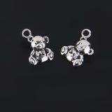 Maxbell 25pcs Little Bear Charms for Jewellery Crafts DIY Silver - Aladdin Shoppers