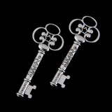 Maxbell 10pcs Antique Silver Key Shape Charms Pendants For DIY Jewelry - Aladdin Shoppers