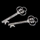 Maxbell 10pcs Antique Silver Key Shape Charms Pendants For DIY Jewelry - Aladdin Shoppers