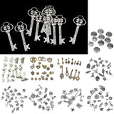 Maxbell 10pcs Antique Silver Key Shape Charms Pendants For DIY Jewelry - Aladdin Shoppers