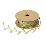 Maxbell 2 Rolls Vintage Satin Leaf Leaves Vine Garlands Ribbon Trim Sewing Craft