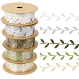 Maxbell 2 Rolls Vintage Satin Leaf Leaves Vine Garlands Ribbon Trim Sewing Craft