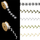 Maxbell 2 Rolls Vintage Satin Leaf Leaves Vine Garlands Ribbon Trim Sewing Craft