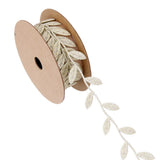 Maxbell Vintage Satin Leaf Leaves Vine Garlands Ribbon Trim Sewing DIY Craft Golden
