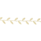 Maxbell Vintage Satin Leaf Leaves Vine Garlands Ribbon Trim Sewing DIY Craft Golden