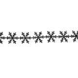Maxbell Vintage Satin Snowflake Vine Garlands Ribbon Trim Sewing DIY Craft Grey