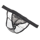 Maxbell Men's Sexy Sheer Mesh G-string Underwear Bikini T-back Thongs Briefs Black - Aladdin Shoppers