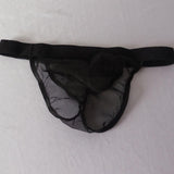 Maxbell Men's Sexy Sheer Mesh G-string Underwear Bikini T-back Thongs Briefs Black - Aladdin Shoppers