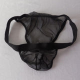 Maxbell Men's Sexy Sheer Mesh G-string Underwear Bikini T-back Thongs Briefs Black - Aladdin Shoppers