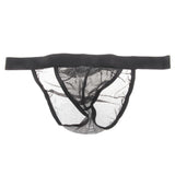 Maxbell Men's Sexy Sheer Mesh G-string Underwear Bikini T-back Thongs Briefs Black - Aladdin Shoppers