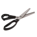 Maxbell Leather Scalloped Tooth Scissors Lace Scissors with Black Handle 7mm - Aladdin Shoppers