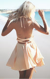 Maxbell Maxbell Women Sexy Boho Summer Casual Chiffon Evening Party Beach Long Mini Dress L