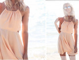 Maxbell Maxbell Women Sexy Boho Summer Casual Chiffon Evening Party Beach Long Mini Dress L