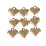 Maxbell 50Pcs Antique Bronze Heart Pendant Pattern Charms DIY Jewelry Findings - Aladdin Shoppers