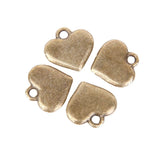 Maxbell 50Pcs Antique Bronze Heart Pendant Pattern Charms DIY Jewelry Findings - Aladdin Shoppers