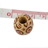 Maxbell 100pcs 17mm Mixed Round Wooden Beads for Jewelry Making Loose Spacer Charms - Aladdin Shoppers