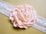 Maxbell Peach Colored Rose Flower Baby Girls Headband Photography Props Hair Band - Aladdin Shoppers