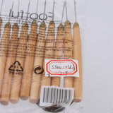 Maxbell Maxbell 12Pcs Useful Ring Hair Extension Wooden Pull Hook Needle Threader DIY Tool