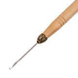 Maxbell Maxbell 12Pcs Useful Ring Hair Extension Wooden Pull Hook Needle Threader DIY Tool