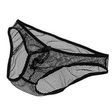 Maxbell Sexy Men Big Mesh Net Underwear See Through Sheer Thong Pouch Briefs M Blk - Aladdin Shoppers