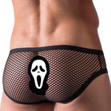 Maxbell Sexy Men Big Mesh Net Underwear See Through Sheer Thong Pouch Briefs M Blk - Aladdin Shoppers