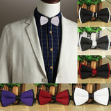 Maxbell Dacron Bow Ties Polyester Silk Butterfly Tie Tuxedo Party Bowtie #1