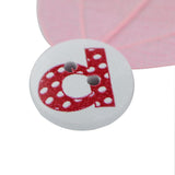 Maxbell 100Pcs Round Shaped Alphabet Painted 2 Hole Wooden Sewing Buttons for Craft - Aladdin Shoppers