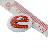 Maxbell 100Pcs Round Shaped Alphabet Painted 2 Hole Wooden Sewing Buttons for Craft - Aladdin Shoppers