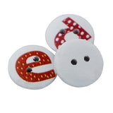 Maxbell 100Pcs Round Shaped Alphabet Painted 2 Hole Wooden Sewing Buttons for Craft - Aladdin Shoppers