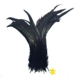 Maxbell 10PCS Dyeing Rooster Tail Feathers 35-40cm Black - Aladdin Shoppers