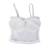 Maxbell Maxbell Sexy Women Cut Bra Crop Bustier Corset Tops Tank Top Blouse White 1955